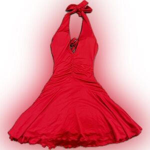 Princess Polly Scarlet Red Halter Mini Dress Size 0